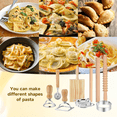 thumbnail image 2 of 9Pcs Pasta Making Tools Set, Wooden Rolling Pin, Gnocchi Board, Ravioli Stamp Maker Cutter, Pastry Cutter Wheel, 2 of 6