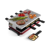 Swissmar Classic 8 Person Stone Raclette Party Grill - Heat Resistant Spatulas