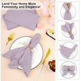 thumbnail image 4 of Wehilion 18 Pieces Cotton Linen Cloth Napkin Handmade Cloth Napkin with Fringe 17 x 17 Inch Soft Cloth Dinner Wedding Napkin Square Rustic Fringe Napkin for Dinners, Parties, Weddings, Lavender Purple, 4 of 7