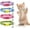 D - Multi-color, variant on 4 Pcs Breakaway Cat Kitten Collar with Bell Quick Release Safe Buckle