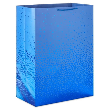 Hallmark Jumbo Gift Bag (Blue with Cascading Blue Foil Dots)