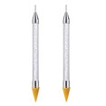 thumbnail image 1 of Nail Rhinestone Picker Dotting Tool , Dual-ended DIY Nail Art Tool With Acrylic Handle, 1 of 5