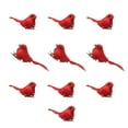 thumbnail image 1 of Adornos navideños artificiales de pájaros, decoraciones para árboles de , ilustraciones de simulación de plumas rojas, decoraciones de pájaros, 1 of 8