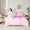 Pink A, variant on Feelyou Donut Initial Q Comforter Set 7pcs, Princess Pink Bowknot Queen Bedding Sets