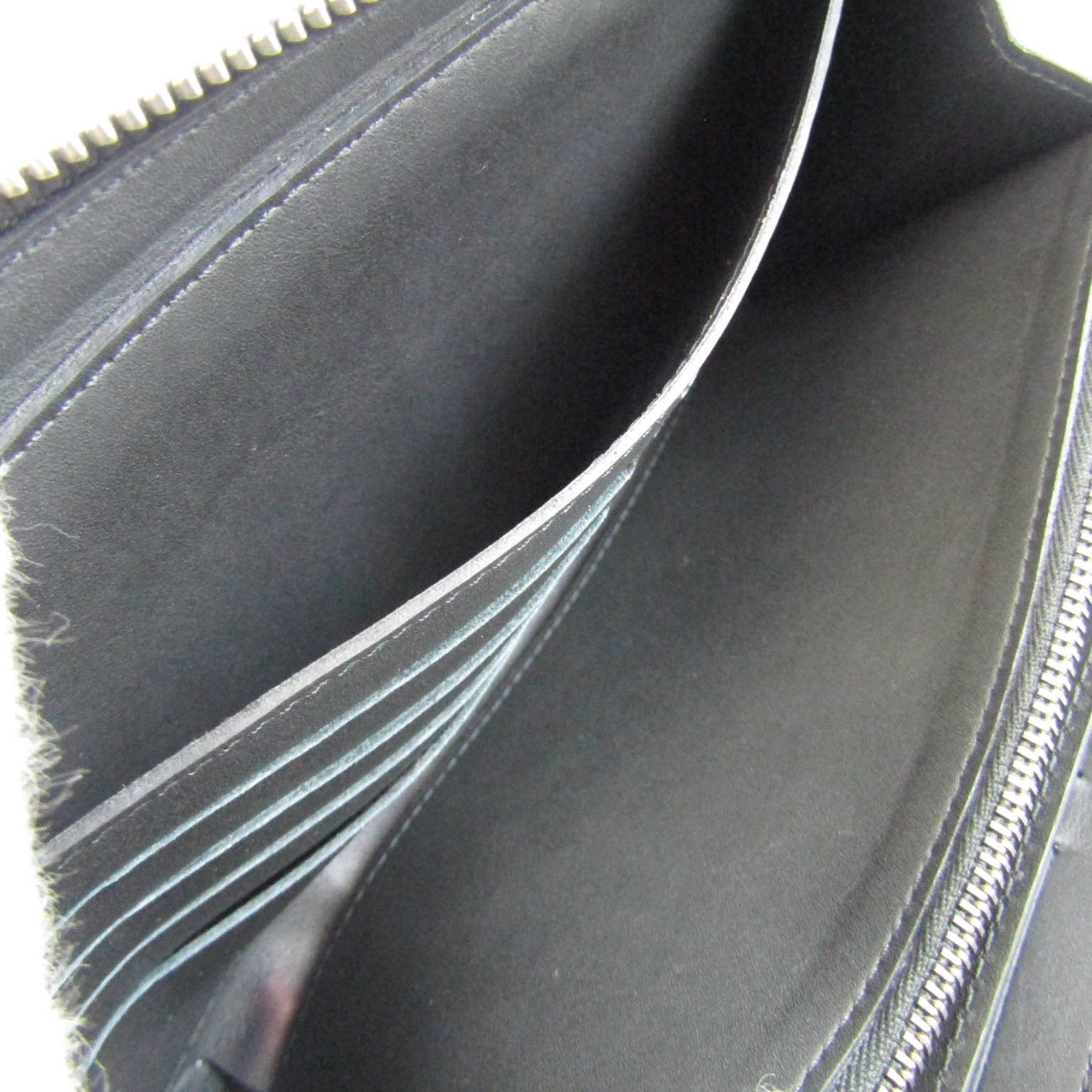 Auth Louis Vuitton Damier Infini Zippy XL N61254 Men's Long Wallet Onyx