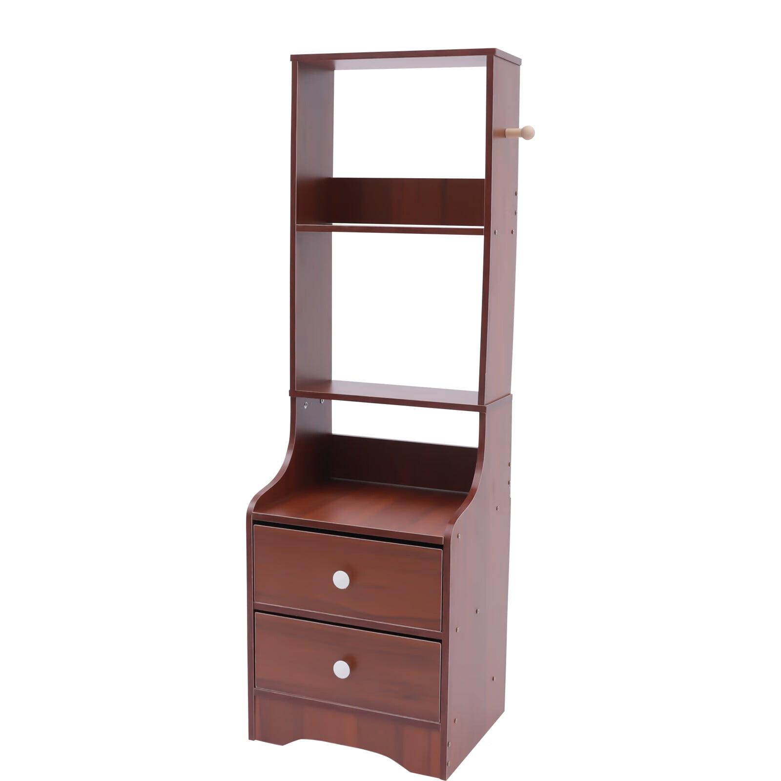 Loyalheartdy Modern 2 Drawers Nightstand, 45" Tall Bed End Table