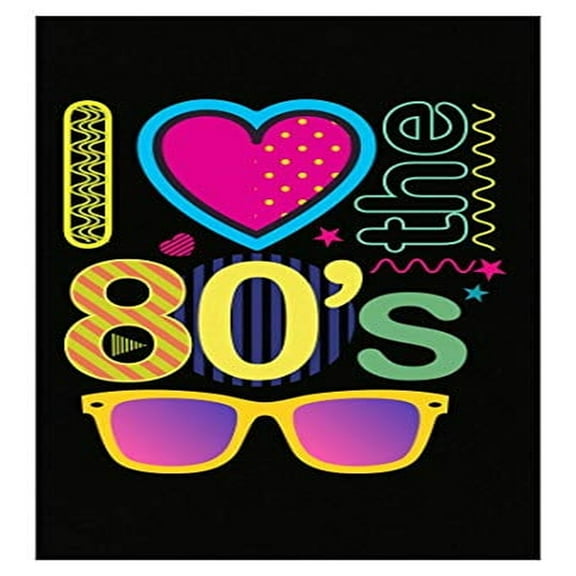 80s Nostalgia Poster - I Love The | 13x19" Retro Wall Art for Home Decor