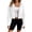White, variant on Admvng Women's Cropped Hoodie Jacket Zip Up Rib Cuff Hem Short Short Hooded Sweat Coat