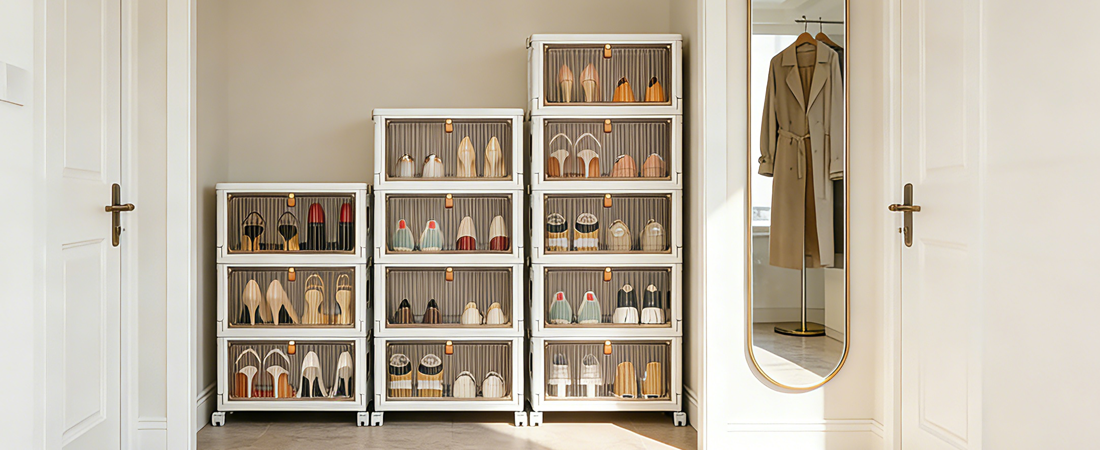 OKENTEN 4-Tier Rolling Storage Bins with Wheels photo 2