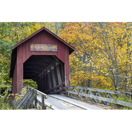 Bean Blossom Covered Bridge in Brown County, Indiana, USA Print Wall Art By Chuck