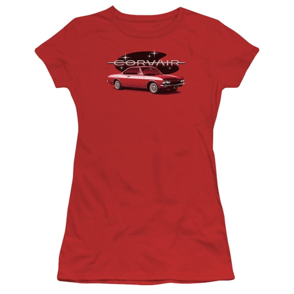 Chevrolet 65 Corvair Mona Spyda Coupe S/S Junior Women's T-Shirt Sheer Red