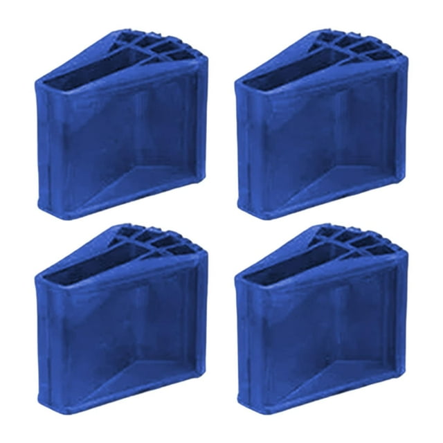 jinwen 4x Ladder Non Slip Feet Covers Replacement Enhanced Stability Ladder Leg Pad Blue