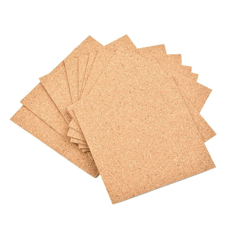 Zhongtai 100Pcs Self-Adhesive Cork Squares Cork Adhesive Sheets