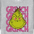 thumbnail image 3 of The Grinch - Grinch Stacked - Men's Crew Neck Fleece Pullover, 3 of 5