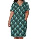 thumbnail image 3 of Vestido de verano suelto con estampado de pulpo de princesa y bolsillos para mujer 2025, 3 of 7