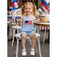 thumbnail image 3 of BemeyourBBs Toddler Baby Girl 4th of July Outfit Independent Day Baby Girls Summer Clothes Patriot Flag Sleeveless Ruffled Tank Vest and Front Bow Shorts Set Baby Girl Fourth of July Outfit, 3 of 9