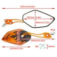 thumbnail image 2 of Royalbelle 1 Pair Motorcycle Rearview Mirror Flame Pattern Reversing Mirror Electric Scooter Accessories for8mm/10mm, 2 of 6