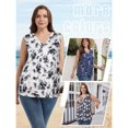 thumbnail image 2 of Valcatch Womens Plus Size Tops Summer Sleeveless V Neck Casual Loose Tunic Blouses Office Work Shirts, 2 of 6
