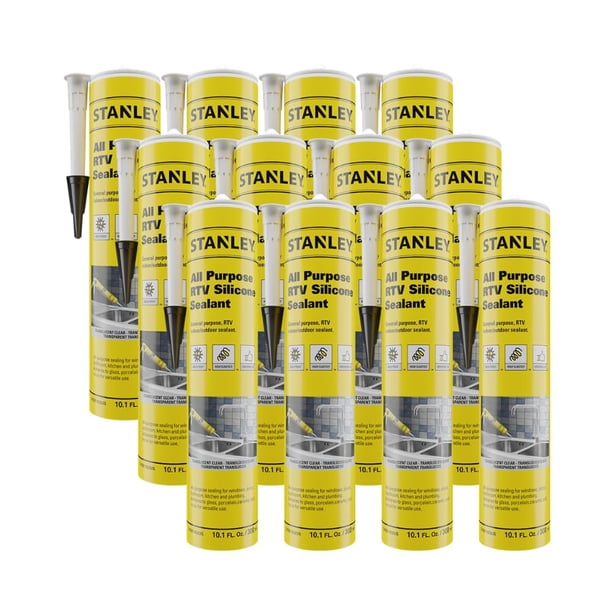 Sellador de silicona STANLEY Multiusos RTV 300 ml translúcido x12