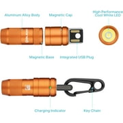 OLIGHT IMINI 2 EDC Rechargeable Flashlight 50 Lumens Compact and Portable Mini Light for Everyday Carry and Emergencies (Orange)