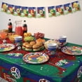thumbnail image 6 of Jestar 2026 World Soccer Cup Party Supplies 66Pcs, Serve 10 Guests with Full Set, Banner, Tablecloth, 9” & 7” Plates, Cups, Napkins for Soccer Birthday Decorations, 6 of 7