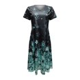 thumbnail image 3 of Ketyyh-chn99 Robes pour Femmes Été Grande Taille Décontractées Robe de Plage d'Été Robe d'Été Manches à Volants Ample Fluide Plissée Robe Mini GN1,m, 3 of 5