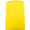 JAM 10 x 13 Open End Catalog Colored Envelopes with Clasp Closure, Yellow Recycled, 100/Pack