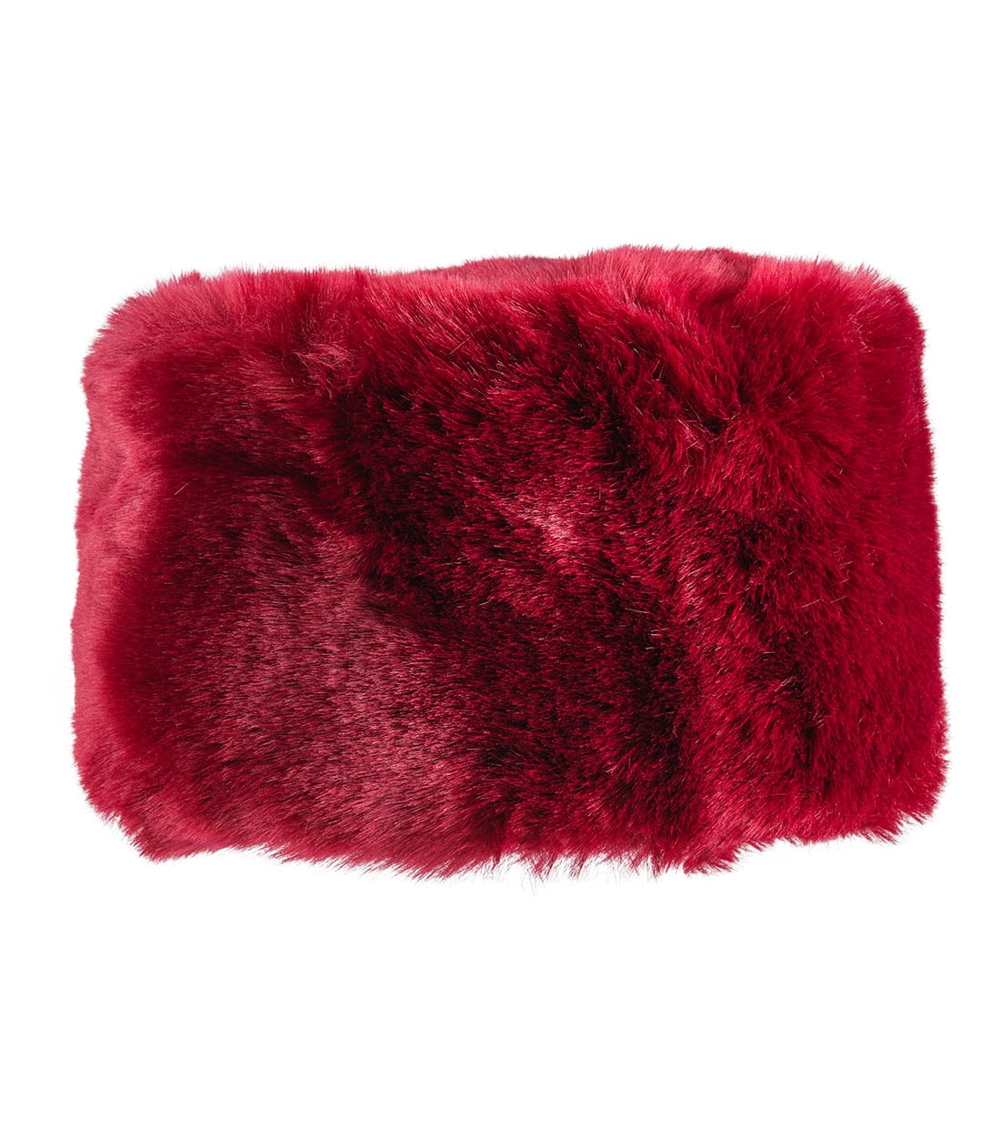 MAGID BURGUNDY RED FAUX FUR HAT 