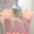 thumbnail image 6 of USNSM Toddler Girls Sequin Party Dress Butterfly Flower Pageant Shiny Ruffle Tutu Dresses Soft Comfy Sleeveless Dress Pink 12M, 6 of 8
