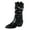 Dark Blue, variant on B91xZ Cowboy Boots for Women Mid Calf Low Kitten Heel Suede Pointed Toe Stretch Fall Fashion Dressy Booties,Brown 8.5