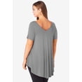 thumbnail image 2 of Roaman's Women's Plus Size Ultra Drape V-Neck Swing Tunic Top, 2 of 6
