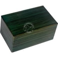 thumbnail image 3 of Wooden Cremation Urns for Human Ashes Adult Large, Burial Urns for Columbarium, Rosewood Wooden Box Funeral Urns for Human Ashes (9" x 5.5" x 4.5" - 180 Cu/in or lb, Dark Green), 3 of 3