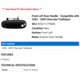thumbnail image 2 of Front Left Door Handle - Compatible with 2002 - 2009 Chevy Trailblazer 2003 2004 2005 2006 2007 2008, 2 of 2