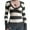 Black White, variant on Women Long Sleeve Knit Tops Casual V-neck Striped Pullover Shirt Blouse for Club Streetwear