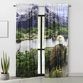 thumbnail image 2 of Bald Eagle Light-Filtering Digital Panoramic Print Curtain Pair 74" x 84" in Multi, 2 of 6