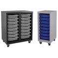 thumbnail image 5 of Lorell Pull-out Bins Mobile Storage Unit 36" Height x 30" Width18" Length - Floor - Recycled - Black, Clear - Steel - 1Each, 5 of 5