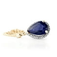 thumbnail image 4 of Galaxy Gold 5.26 CTW 14k 22" Solid Gold Necklace with Natural Diamonds and Pear Shaped Sapphire, 4 of 6