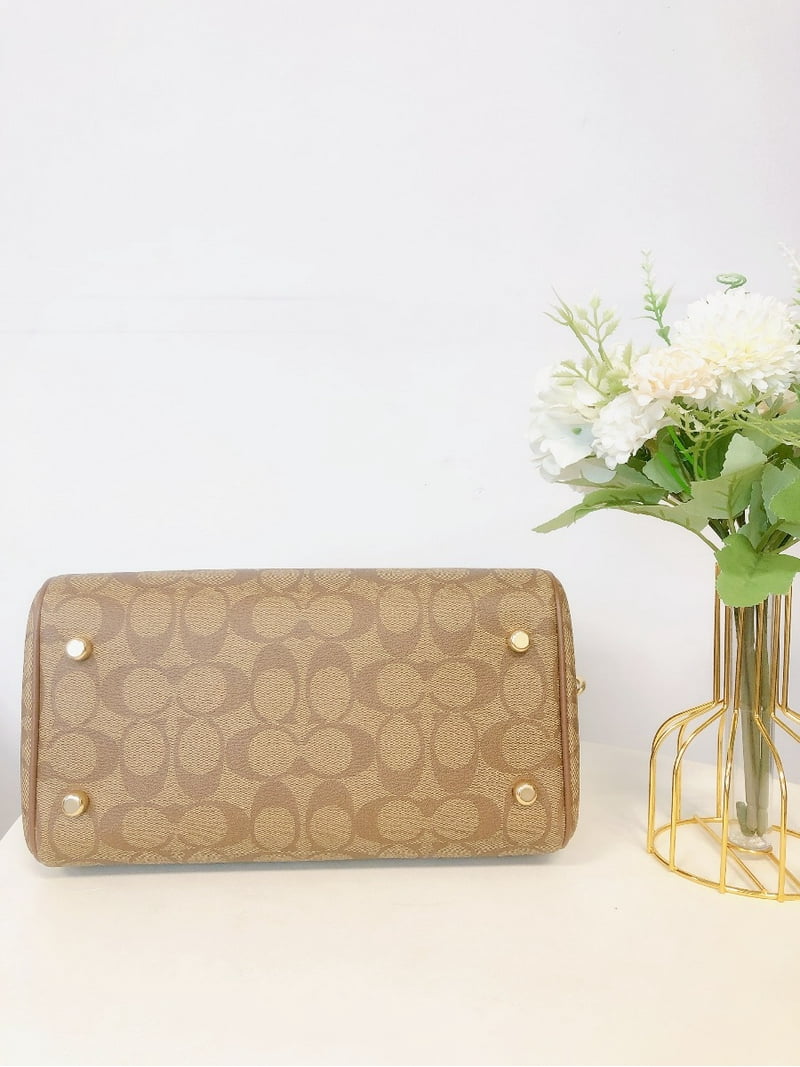 Coach CH280 Rowan Satchel Handbag in Signature Canvas, Leather