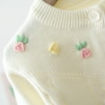 thumbnail image 7 of Toddler Sweaters Button Down Long Sleeve White Knit Cardigan Sweater Warm Winter Baby Girl Clothes Boys' Sweaters 6-12 Months, 7 of 7