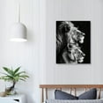 thumbnail image 4 of Nawypu Canvas Painting Lion Couple Animal Black and White Wall Art Africa Lion Poster and Modern Minimalist Photo Wall Living Room Bedroom Decoration, 4 of 5