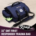 thumbnail image 4 of Kemp USA EMT First Responders Trauma Bag - First Aid Kit & Survival Gear with High Visibility Reflectors for Rapid First Aid & Medical Response Survival Tools Organizer - Navy Blue, 4 of 4