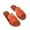 orange, variant on Women’s Solid Color Woven Slide Sandals, Simple Beach Flat Slippers