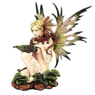 Butterfly Winged Fairy With Magical Unicorn Statue - 7.5 Inch Hand-Painted Resin Figurine For Collectors & Decor