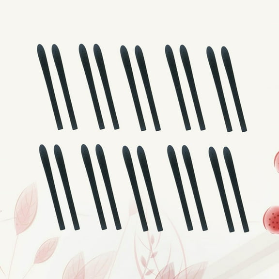 Soimiss 10Pair Black Silicone Replacement Glasses Temple Cover Soft Comfortable Sleeve