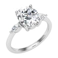 thumbnail image 2 of Eterna Jewel1.9 Ct Oval Cut Lab Created Diamond Ring - 14K White Gold Plated 3 Stone Engagement Ring - Elegant Gift for Proposals and Special Occasions - Celebrate Your Love with Timeless Beauty, 2 of 3