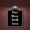 thumbnail image 2 of Fire Hose Drill Area BLACK Aluminum Composite Sign 20''x24'', 2 of 9