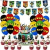 YZL Lego Ninjago Birthday Party Supplies and Decorations for Boys 8-14 Balloons Cake Topper Banner Cupcake Toppers Ninja Party Favors for Kids Girls