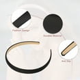 thumbnail image 3 of Unique Bargains 2 Pcs Solid Simple Satin Headbands Fashion Anti Slip Hair Accessories for Women White Black 0.63" Wide, 3 of 7