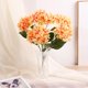 thumbnail image 3 of Ramo de flores de simulación de flores de hortensias artificiales para decoración del hogar (naranja), 3 of 5