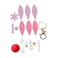 thumbnail image 4 of Rongfmy DIY Sewing Keychain Kit Colorful Car Key Chain Party Favors Bag Charm Making Pink and Purple, 4 of 8